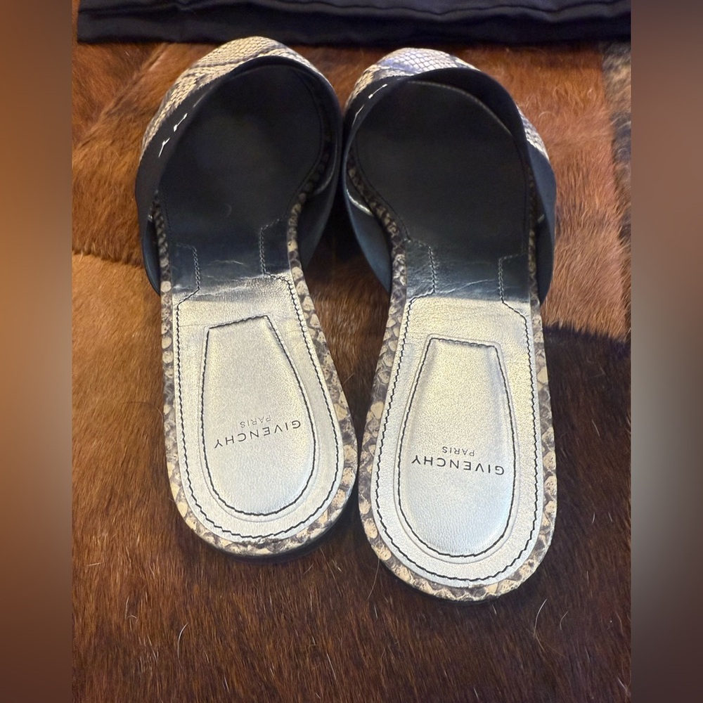 Givenchy Python Embossed Leather Bedford Mules - image 6